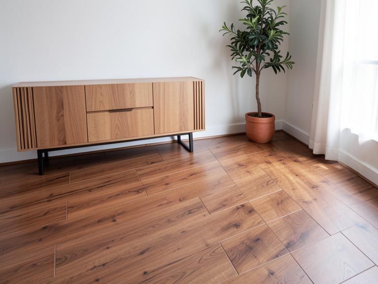 Room with luxury vinyl plank flooring