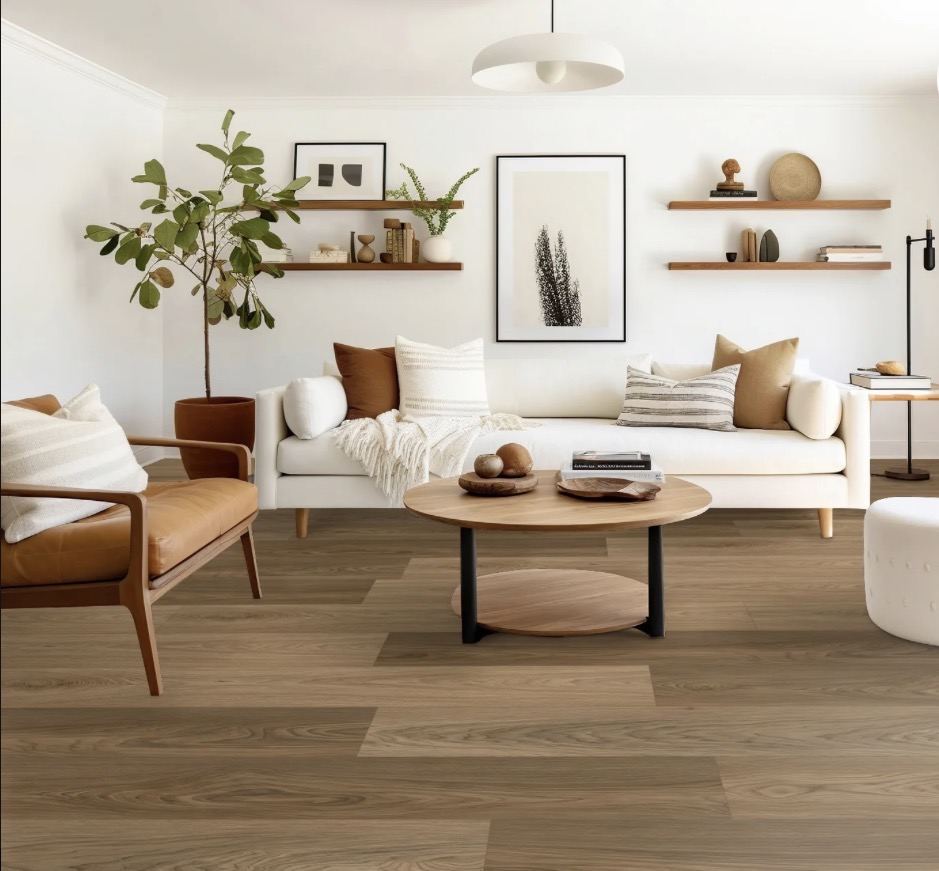 Stacked loose lay carpet tiles